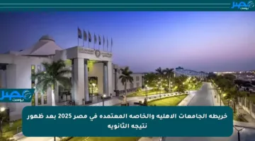 خريطة الجامعات الأهلية والخاصة المعتمدة في مصر 2025 بعد ظهور نتيجة الثانوية